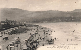 FRANCE - Hendaye - La Plage Et Le Jaizquibel - Carte Postale Ancienne - Hendaye