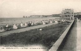 FRANCE - Hendaye - La Plage - Le Casino Et Les Rochers - Carte Postale Ancienne - Hendaye