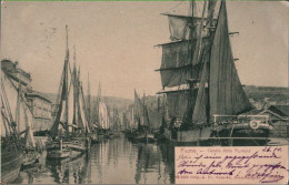 ! Alte Ansichtskarte , Fiume, Schiffe, Ships, Gelaufen 1903 Von Abazzia Nach Wien - Croatie