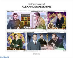 Sierra Leone 2022 130th Anniversary Of Alexander Alekhine, Mint NH, Sport - Chess - Chess