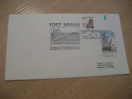 FORT BRAGG 1989 Centennial Whale Whales Fishing Ship Cancel Cover USA Ships Maritime - Whales