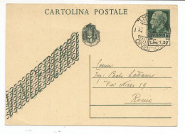 1945 Luogotenenza Cartolina Postale Lire 1,20 Su 15 Cent, Soprastampa Su "Vinceremo" - Marcophilie