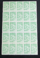 ALGERIE - 1944 - N°YT. 206 - Familles 1f50 + 8f50 Vert - Bloc De 25 - Neuf Luxe ** / MNH / Postfrisch - Neufs