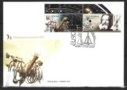 UKRAINE. N°941-2 De 2009 Sur Enveloppe 1er Jour. Europa/Galilée. - Astronomie
