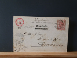 106/294  CP  ROIMANIA POUR ALLEMAGNE 1905 - Cartas & Documentos