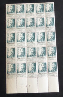 ALGERIE - 1948 - N°YT. 267 - Arago - Bloc De 25 Bord De Feuille - Neuf Luxe ** / MNH - Unused Stamps