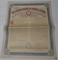 The Central Railway Of Ecuador, Limited - Obligation De 1er Hypothèque - 1910. - Banque & Assurance