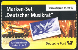 54FII MH Musikrat, Alle Marken FESTKLEBEND  ** Postfrisch - 2001-2010