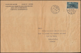118 Burbacher Hütte Briefstück Volksabstimmungskommission SAARBRÜCKEN 13.1.35 - Gebraucht