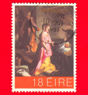 IRLANDA - EIRE - Usato - 1981 - Natale - Natività (F. Barocci) 1597 -18 - Gebruikt