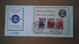 FDC BL32 Vluchtelingen. - 1951-1960