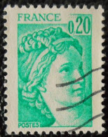 1967 France 1977-78 Oblitéré Sabine De Gandon D'après David 20 C émeraude - 1977-1981 Sabine Van Gandon