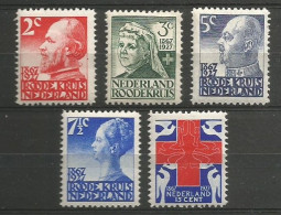 Nederland Pays-Bas Netherlands NVPH 203/07 Complete Set Mint / MH / * 1927 Red Cross - Unused Stamps