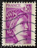 1969 France 1977-78 Oblitéré Sabine De Gandon D'après David 50 C Violet - 1977-1981 Sabine (Gandon)