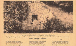 FRANCE - Lyons La Forêt - Fontaine Sainte Catherine - Prière à Sainte Catherine - Carte Postale Ancienne - Lyons-la-Forêt