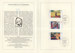 Germany Deutschland 1992-24 Deutsche Malerei, August Macke, Franz Marc Wassily Kandinsky, Canceled In Bonn - 1991-2000