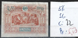 OBOCK 56 Sans Gomme Côte 22 € - Unused Stamps