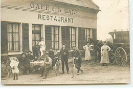 Carte Photo - Commerce - Café De La Gare - Restaurant - Livreur Félix Potin - Ristoranti