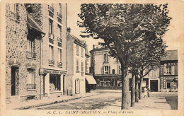 SAINT GRATIEN - Place D'Armes - Librairie - Pub Shell - Maison Lépine - Saint Gratien