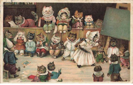 Illustrateur - L. Wain - Une Salle De Classe De Chats - Chats Habillés - Wain, Louis