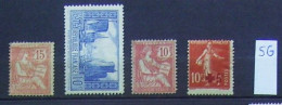 Lot De 4 Timbres FRANCE  Neufs N (*) : N°116,117,146,261 - 1898-1900 Sage (Tipo III)