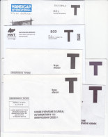 Lot De 6 Enveloppes Réponse T De Marques GEO - GAN - HANDICAP INTERNATIONAL - MNT Et CAISSE D'EPARGNE - Karten/Antwortumschläge T