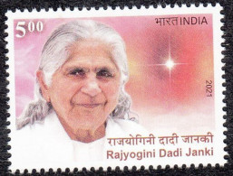 India 2021 Tribute To Rajyogini Dadi Janki Stamp 1v MNH - Ungebraucht