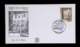 CL, FDC, 1 Er Jour, Monaco. A, 8-2-90, Cour De La Mairie, N° 842 - FDC