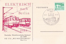 Germany DDR 1984 Card Elektrisch Nach Berlin 06-01-1984 - Tramways