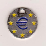 Jeton De Caddie  " Sigle € Euro Avec 7 étoiles "  [A]_Je201 - Moneda Carro