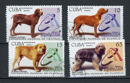 CUBA - CHIENS  N°Yt 4162+4163+4164+4165 Obl. - Usados