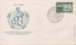 Yugoslavia, Macedonia, United Nations Day 1959, Skopje - Covers & Documents