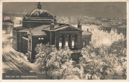 NORVEGE - Oslo Ved Natt - Nationaltheatret - Vue Panoramique De L'extérieur Du Théâtre - Carte Postale Ancienne - Norway