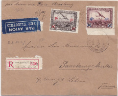 36131# POSTE AERIENNE LETTRE RECOMMANDEE Obl BRUXELLES EXPOSITION BRUSSEL TENTOONSTELLING 1935 SARREBOURG MOSELLE - Storia Postale