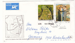 Israël - Lettre De 1977 - Oblit Haifa - Peintures - - Briefe U. Dokumente