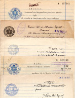 2542. GREECE. 15 OLD REVENUE STAMPED PAPER DOCUMENTS - Steuermarken