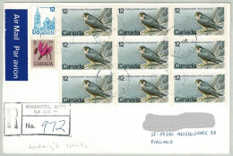 Kanada / Canada 1978, Einschreibebrief Winnipeg - Helsingford (Finnland), Falk - Covers & Documents