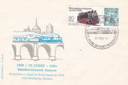 Germany DDR 1984 75 Jahre Bahnbetriebswerk Bautzen 31-03-1984 - Treinen