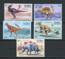 CUBA -  ANIMAUX PREHISTORIQUES  N°Yt 4345/4349 Obl. - Usados