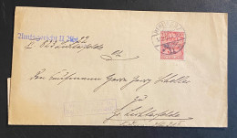 Dt. Reich 1903/05 Dienstmarke Mi. 4 Auf Amts-Faltbief Gestempelt/o BERLIN 1903 Ankunftsstempel GROSS-LICHTERFELDE - Officials