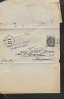 LETTRE PERCEPETION DE LAGNY SUR TIMBRE BLANC & FISCAUX AVERTISSEMENT À GILBERT JACQUES À POMPONNE : - 1900-29 Blanc