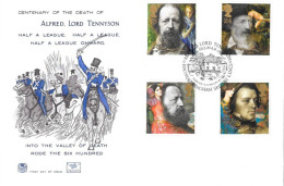 1992 Lord Tennyson Unaddressed FDC Tt - 1991-2000 Em. Décimales