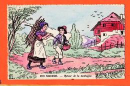 6763  / ⭐ ◉ EN SUISSE Retour De La MONTAGNE 1915s Série PP Visé Paris N°50 Imprimeur CH. COURMONT Papier Velin - Other & Unclassified