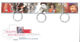 1992 Queen's Accession Unaddressed FDC Tt - 1991-2000 Dezimalausgaben