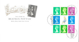 1993 Beatrix Potter Prestige Stamp Book Pane Unaddressed FDC Tt - 1991-2000 Decimal Issues