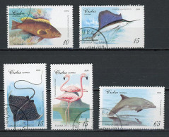 CUBA -  FAUNE    N°Yt 3400/3403+3405 Obl. - Usados