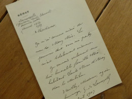 Gustave De LAMARZELLE (1852-1929) Député MORBIHAN Vannes. Boulangisme. AUTOGRAPHE - Historische Personen