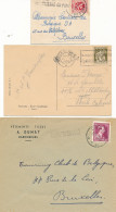 3 Griffes Sur Lettre – Stave, Mariembourg, Marchienne Au Pont Via Charleroi – Voir Scan - Linear Postmarks