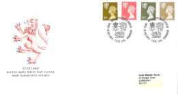 1993 Scotland Definitives (2) Unaddressed FDC Tt - 1991-2000 Dezimalausgaben