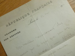 Georges ANDRE FRIBOURG (1887(1948) Maire TREVOUX. Député Ain BOURG EN BRESSE. Autographe - Personaggi Storici